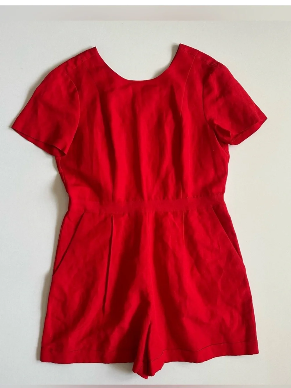 Banana Republic Linen Red Romper Size 12